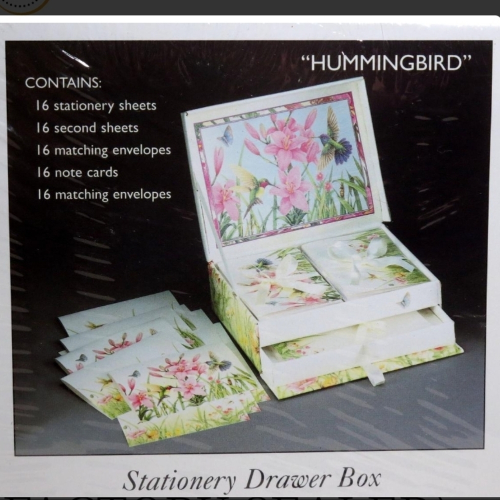 Hummingbird Stationary Drawer Box - Picture 3 of 3